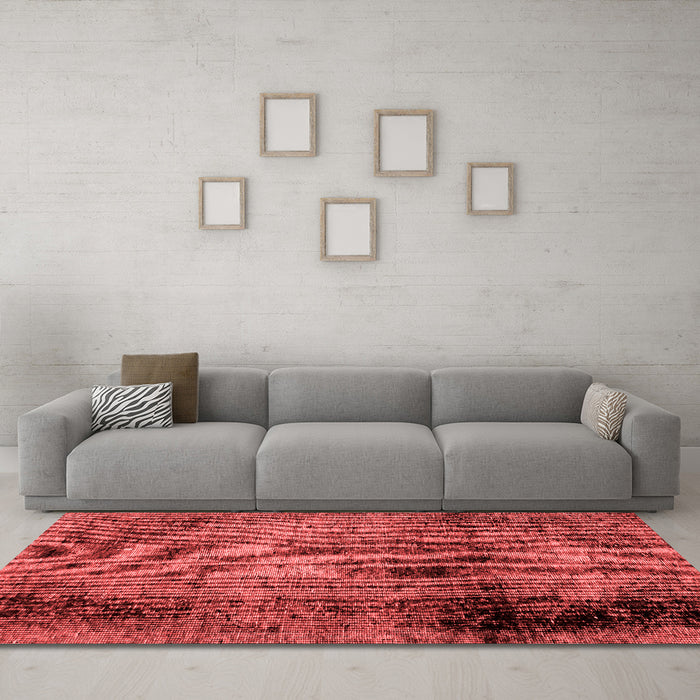 Modern Red Washable Rugs