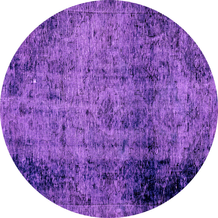 Round Abstract Purple Modern Rug, abs1968pur