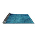 Sideview of Abstract Light Blue Modern Rug, abs1968lblu