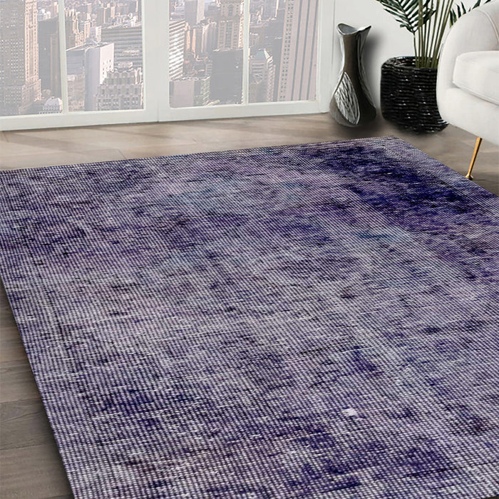 Machine Washable Abstract Purple Haze Purple Rug in a Family Room, wshabs1968