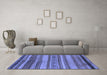 Machine Washable Abstract Blue Modern Rug in a Living Room, wshabs1969blu