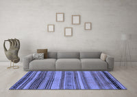 Machine Washable Abstract Blue Modern Rug, wshabs1969blu