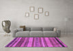 Machine Washable Abstract Purple Modern Area Rugs in a Living Room, wshabs1969pur