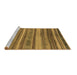 Sideview of Machine Washable Abstract Brown Modern Rug, wshabs1969brn