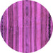 Round Abstract Purple Modern Rug, abs1969pur