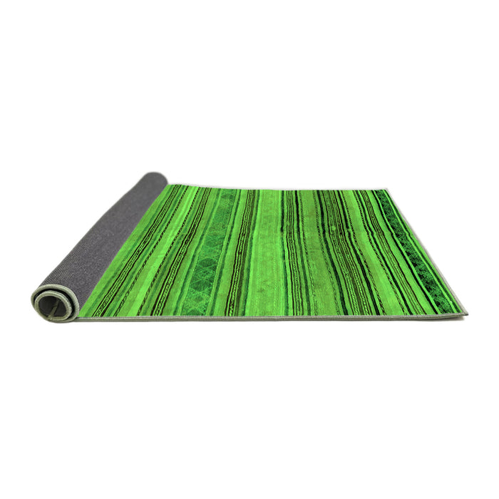Sideview of Abstract Green Modern Rug, abs1969grn