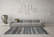 Machine Washable Abstract Gray Modern Rug in a Living Room,, wshabs1969gry