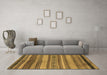 Machine Washable Abstract Brown Modern Rug in a Living Room,, wshabs1969brn