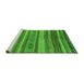 Sideview of Machine Washable Abstract Green Modern Area Rugs, wshabs1969grn