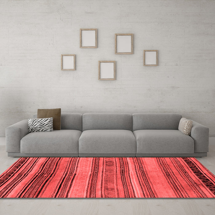 Modern Red Washable Rugs