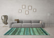 Machine Washable Abstract Light Blue Modern Rug in a Living Room, wshabs1969lblu