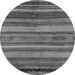 Round Machine Washable Abstract Gray Modern Rug, wshabs1969gry