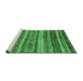 Sideview of Machine Washable Abstract Emerald Green Modern Area Rugs, wshabs1969emgrn