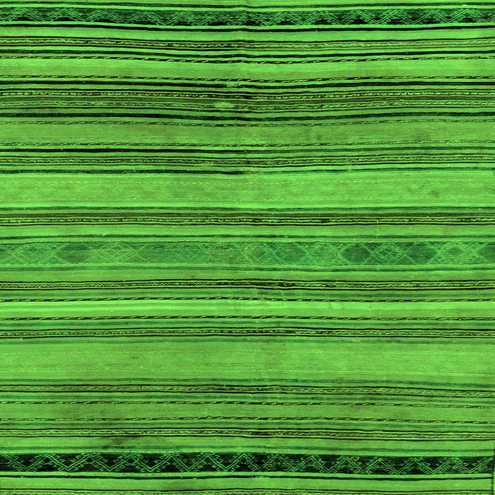 Square Machine Washable Abstract Green Modern Area Rugs, wshabs1969grn