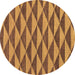 Round Abstract Brown Modern Rug, abs196brn