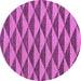 Round Machine Washable Abstract Purple Modern Area Rugs, wshabs196pur