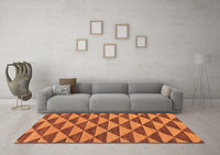 Machine Washable Abstract Orange Modern Rug, wshabs196org