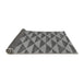 Sideview of Abstract Gray Modern Rug, abs196gry