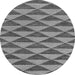 Round Machine Washable Abstract Gray Modern Rug, wshabs196gry