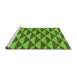 Sideview of Machine Washable Abstract Green Modern Area Rugs, wshabs196grn