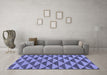 Machine Washable Abstract Blue Modern Rug in a Living Room, wshabs196blu