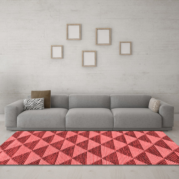 Modern Red Washable Rugs