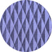 Round Abstract Blue Modern Rug, abs196blu