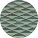 Round Abstract Light Blue Modern Rug, abs196lblu