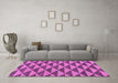 Machine Washable Abstract Purple Modern Area Rugs in a Living Room, wshabs196pur