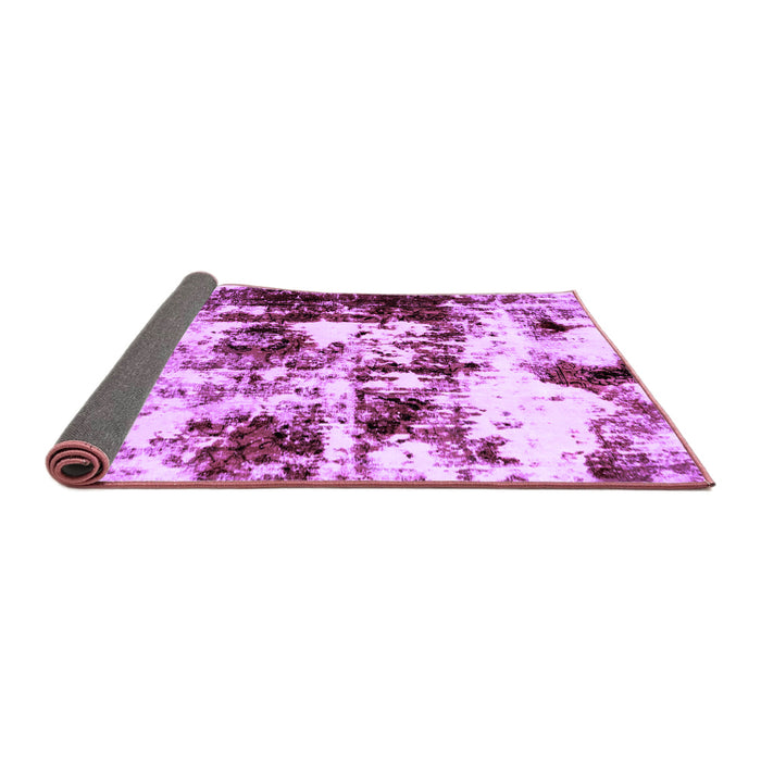 Sideview of Abstract Purple Modern Rug, abs1970pur