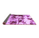 Sideview of Abstract Purple Modern Rug, abs1970pur