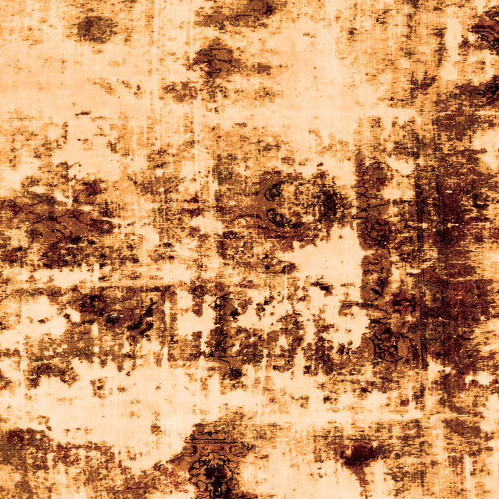 Square Machine Washable Abstract Orange Modern Area Rugs, wshabs1970org