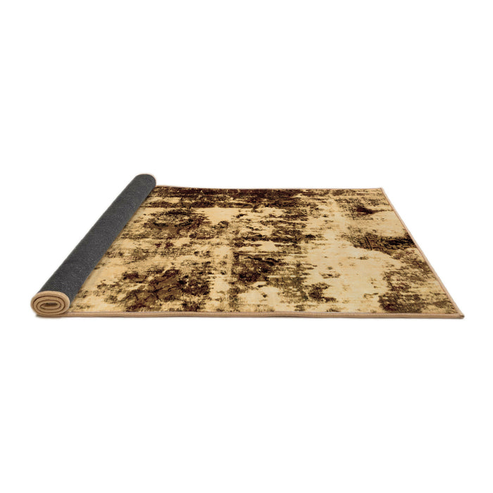 Sideview of Abstract Brown Modern Rug, abs1970brn
