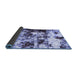 Sideview of Abstract Blue Modern Rug, abs1970blu