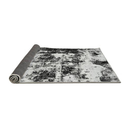 Sideview of Abstract Gray Modern Rug, abs1970gry