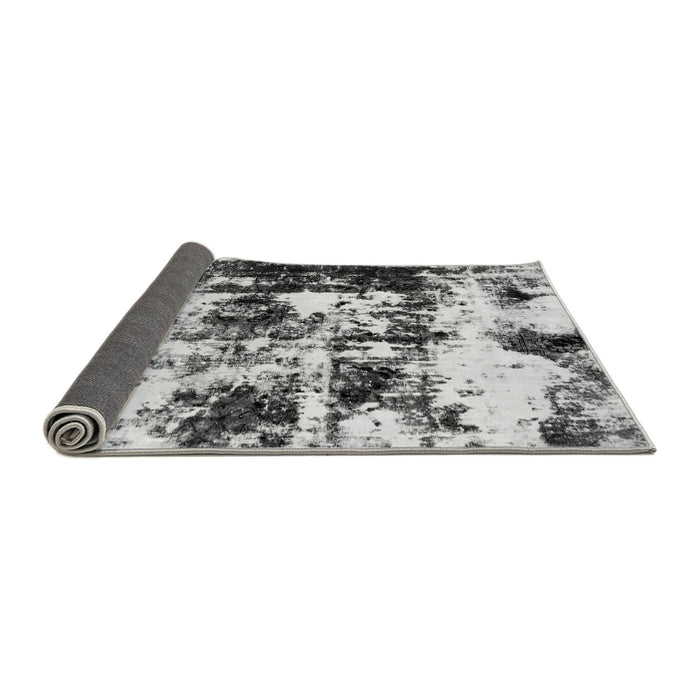 Sideview of Abstract Gray Modern Rug, abs1970gry
