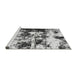 Sideview of Machine Washable Abstract Gray Modern Rug, wshabs1970gry