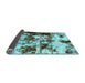 Sideview of Abstract Light Blue Modern Rug, abs1970lblu