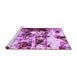 Sideview of Machine Washable Abstract Purple Modern Area Rugs, wshabs1970pur