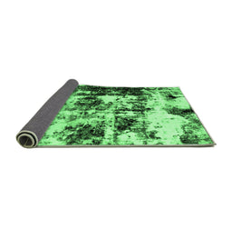 Sideview of Abstract Emerald Green Modern Rug, abs1970emgrn