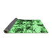 Sideview of Abstract Emerald Green Modern Rug, abs1970emgrn