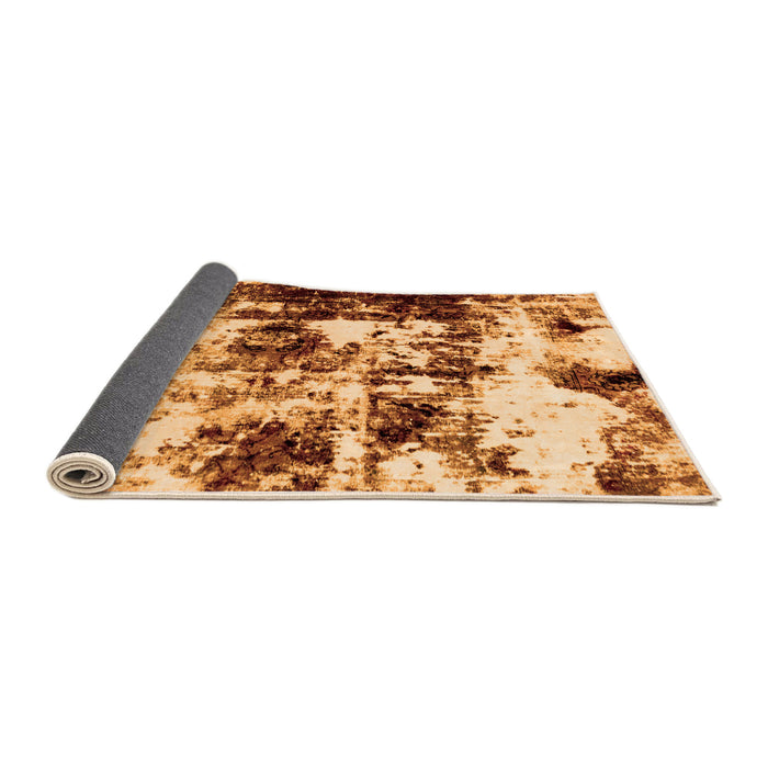 Sideview of Abstract Orange Modern Rug, abs1970org