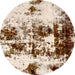 Round Abstract Desert Sand Beige Modern Rug, abs1970