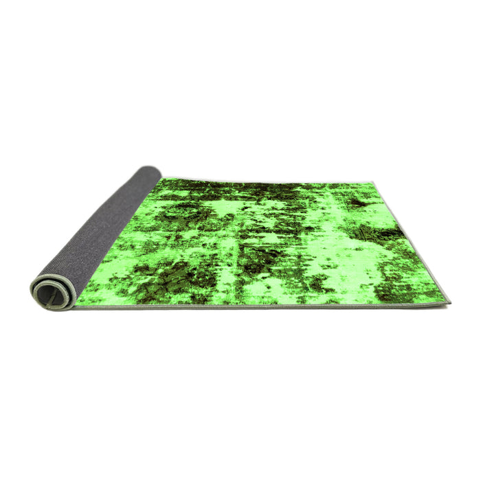 Sideview of Abstract Green Modern Rug, abs1970grn