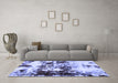 Machine Washable Abstract Blue Modern Rug in a Living Room, wshabs1970blu