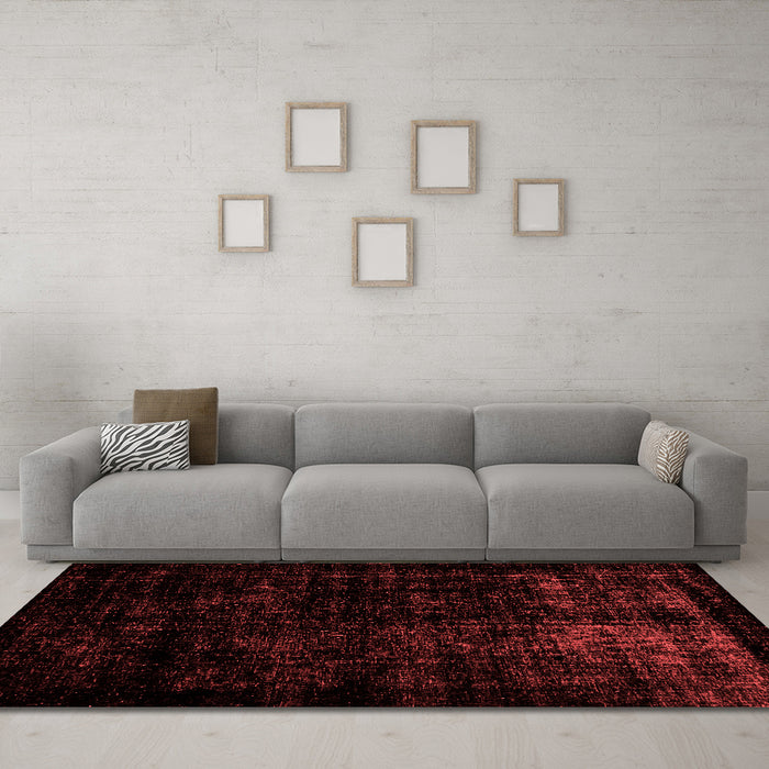 Modern Red Washable Rugs