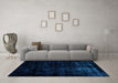 Machine Washable Abstract Light Blue Modern Rug in a Living Room, wshabs1971lblu