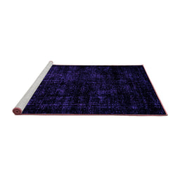 Sideview of Machine Washable Abstract Purple Modern Area Rugs, wshabs1971pur