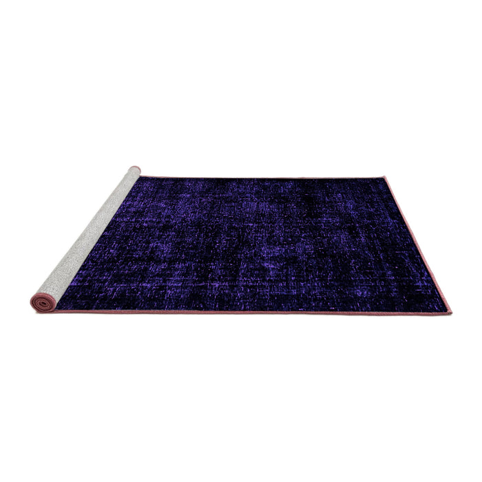 Sideview of Machine Washable Abstract Purple Modern Area Rugs, wshabs1971pur