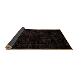 Sideview of Abstract Brown Modern Rug, abs1971brn